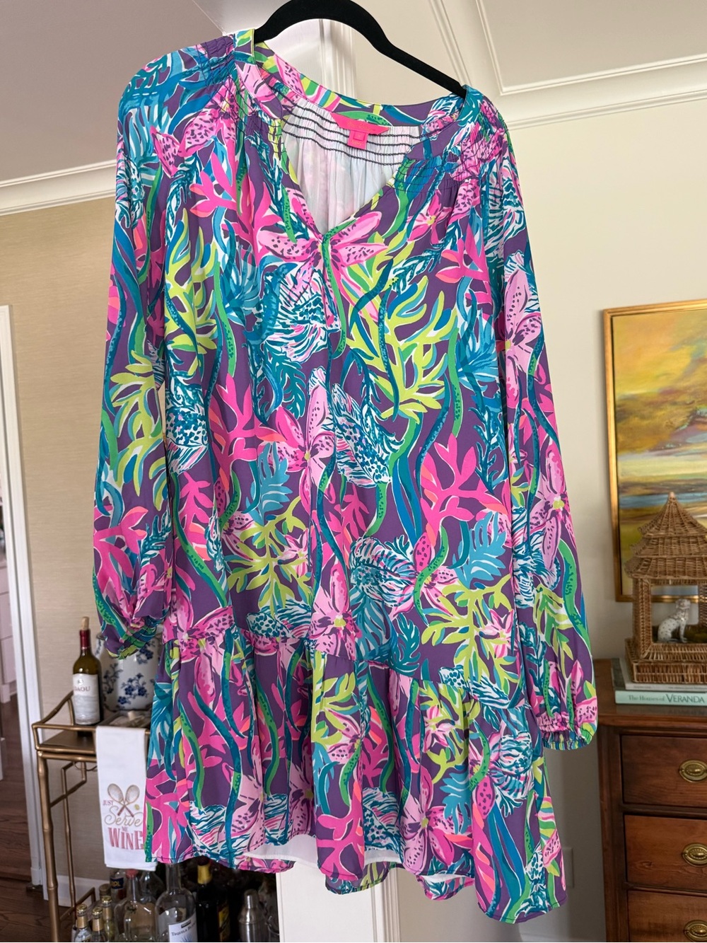 Lilly Pulitzer Pink, Purple & Green Floral Dress